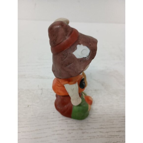 Vintage Ceramic Scarecrow Figurine Halloween Decor Hand Painted Collectible - Picture 7 of 16